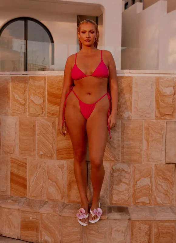 Calista Bikini Top - Pink sold by Peppermayo