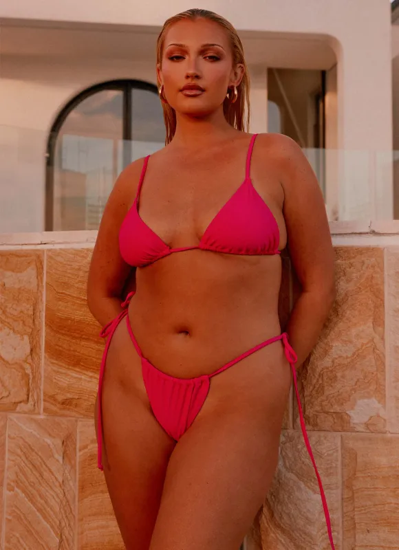 Calista Bikini Bottoms - Pink sold by Peppermayo