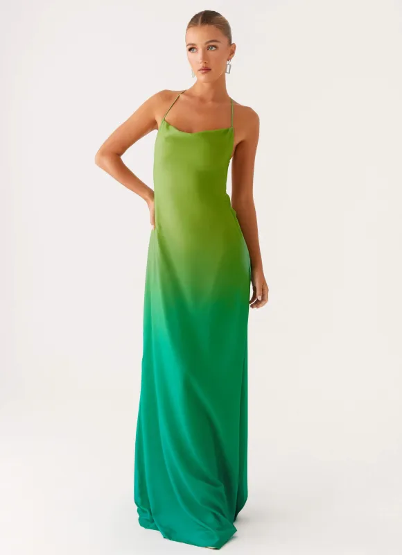 Opposites Attract Maxi Dress - Green Ombre sold by Peppermayo
