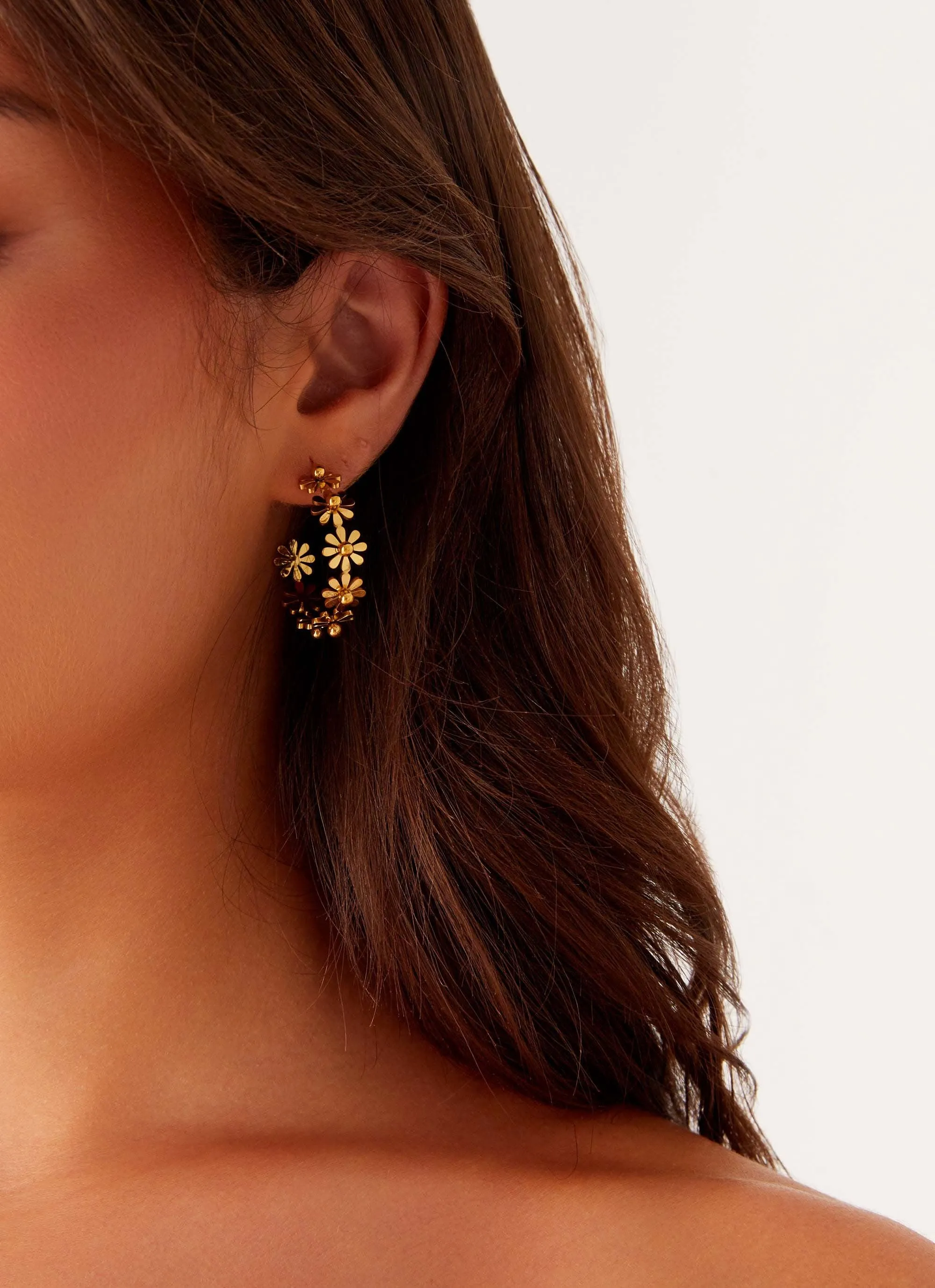 Merrell Hoop Earrings - Gold sold by Peppermayo product image thumbnail 3