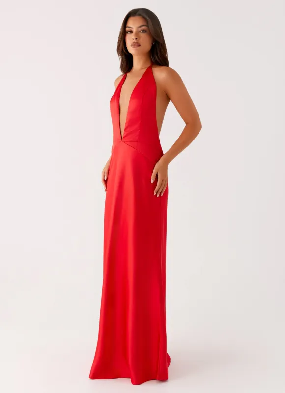 Idol Maxi Dress - Red sold by Peppermayo