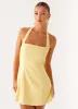 Remi Halter Mini Dress - Yellow sold by Peppermayo