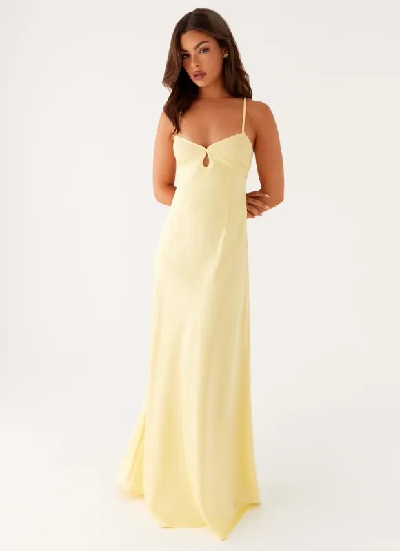 Joanie Maxi Dress - Yellow sold by Peppermayo