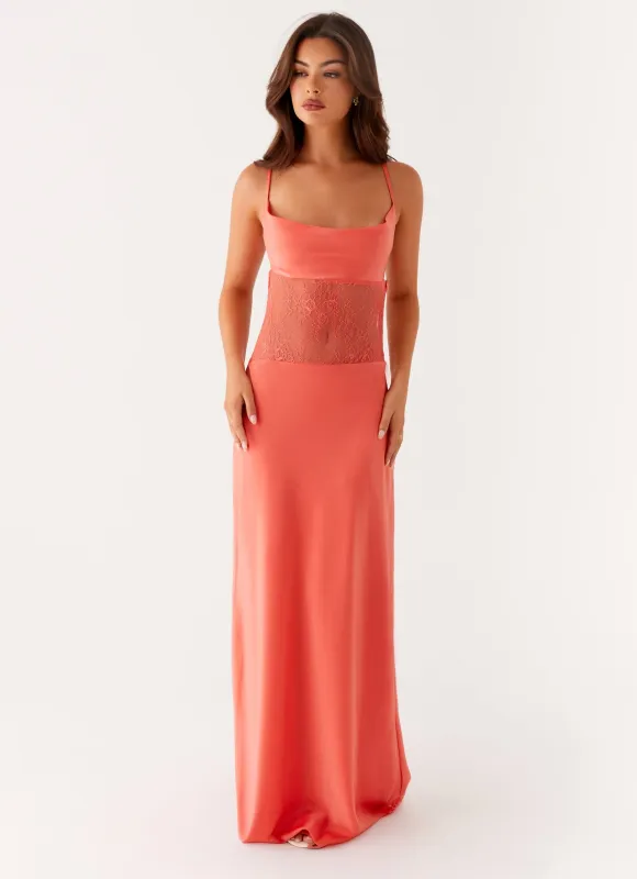 Shae Maxi Dress - Tangerine sold by Peppermayo