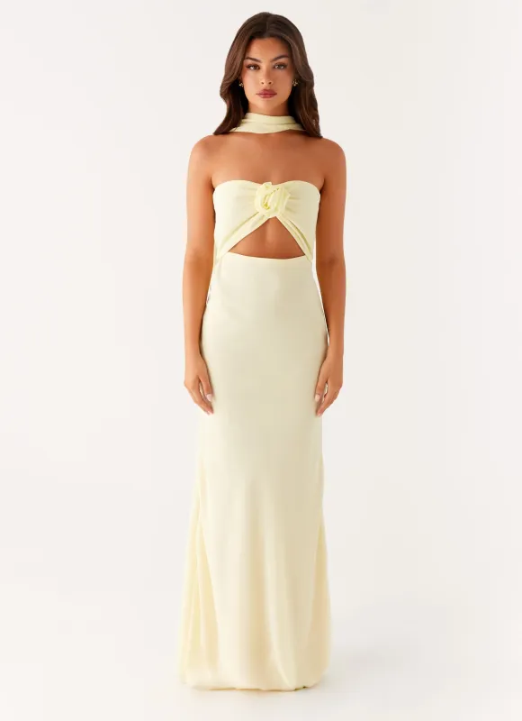 New Light Maxi Dress - Yellow sold by Peppermayo