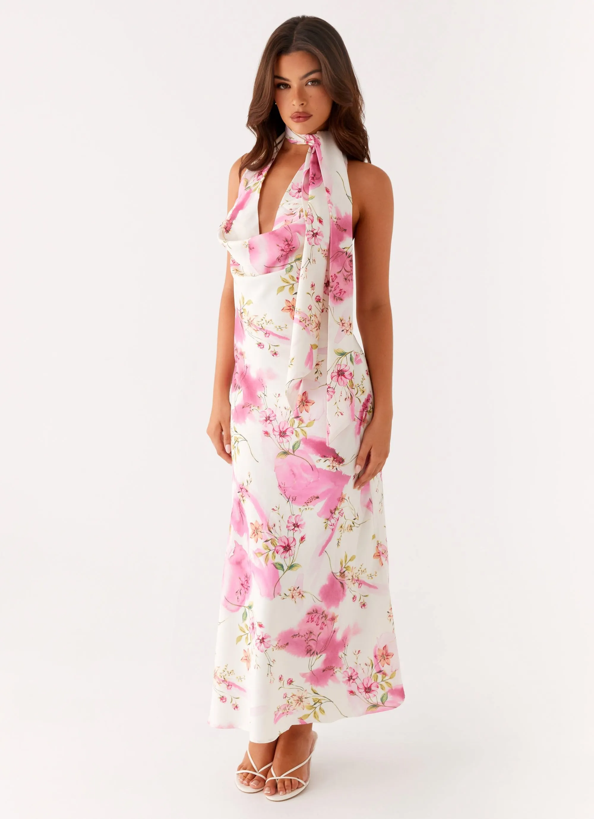 Jensen Midi Dress - Ivory Floral Print sold by Peppermayo
