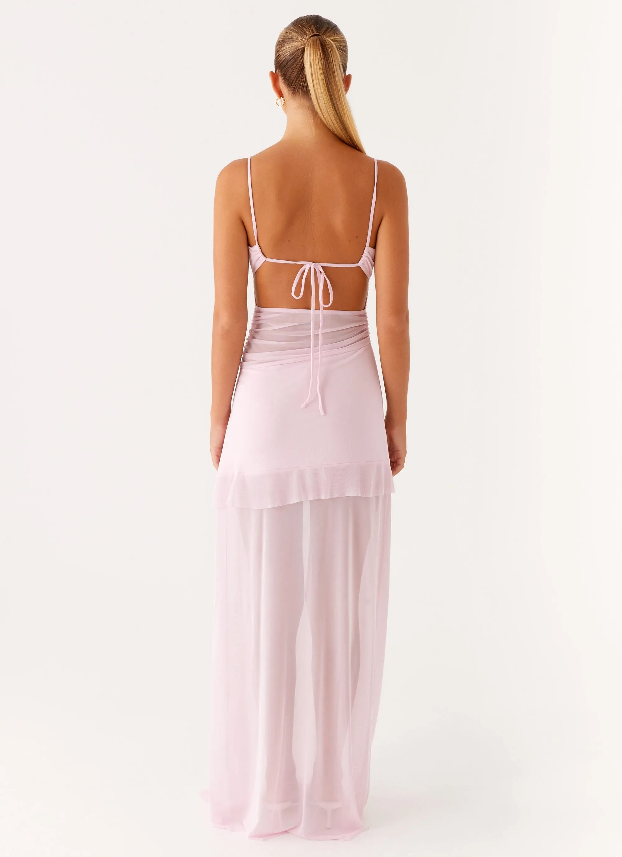 Jenni Ruffle Maxi Dress - Pink sold by Peppermayo product image thumbnail 4