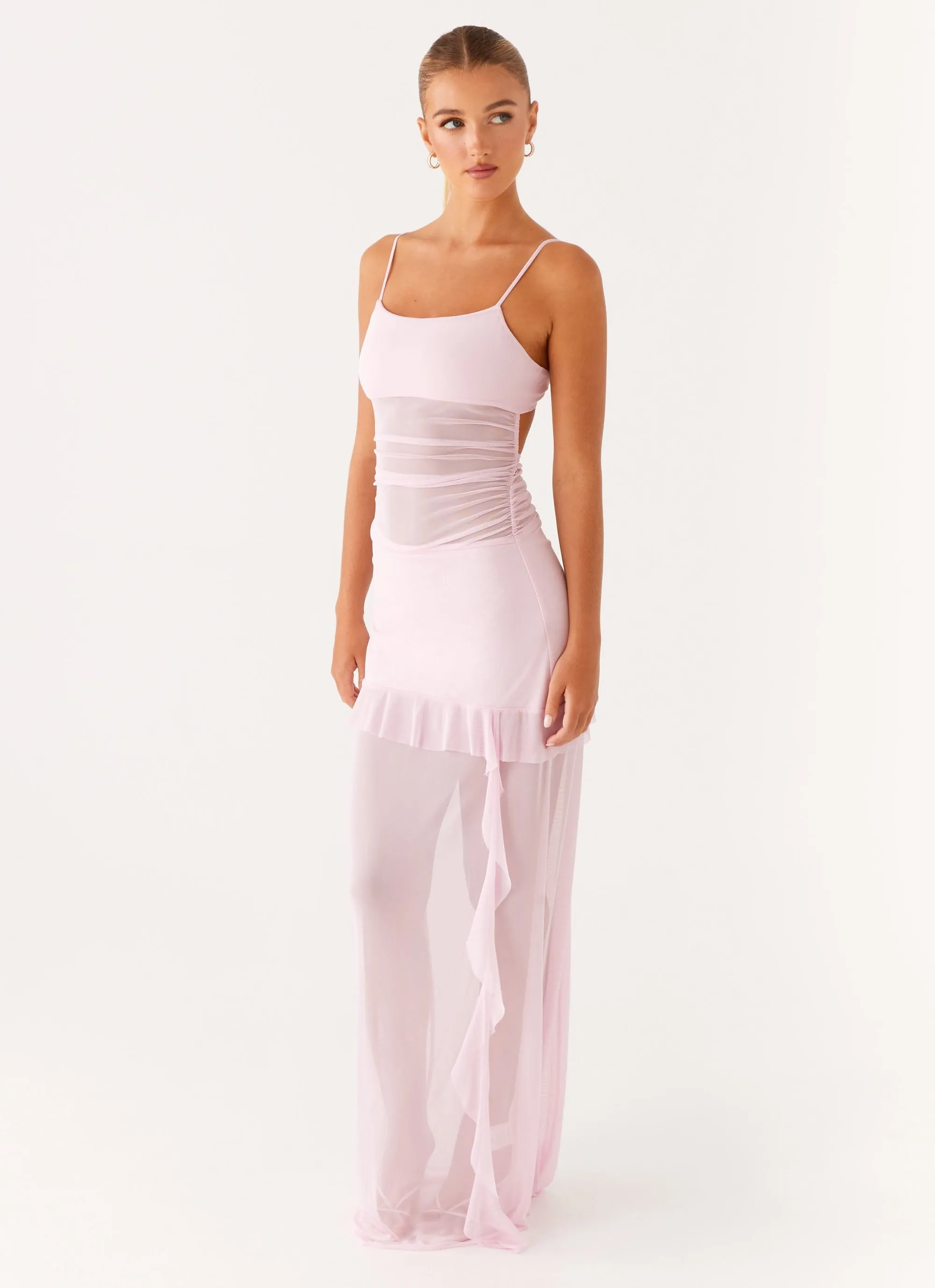 Jenni Ruffle Maxi Dress - Pink sold by Peppermayo product image thumbnail 5