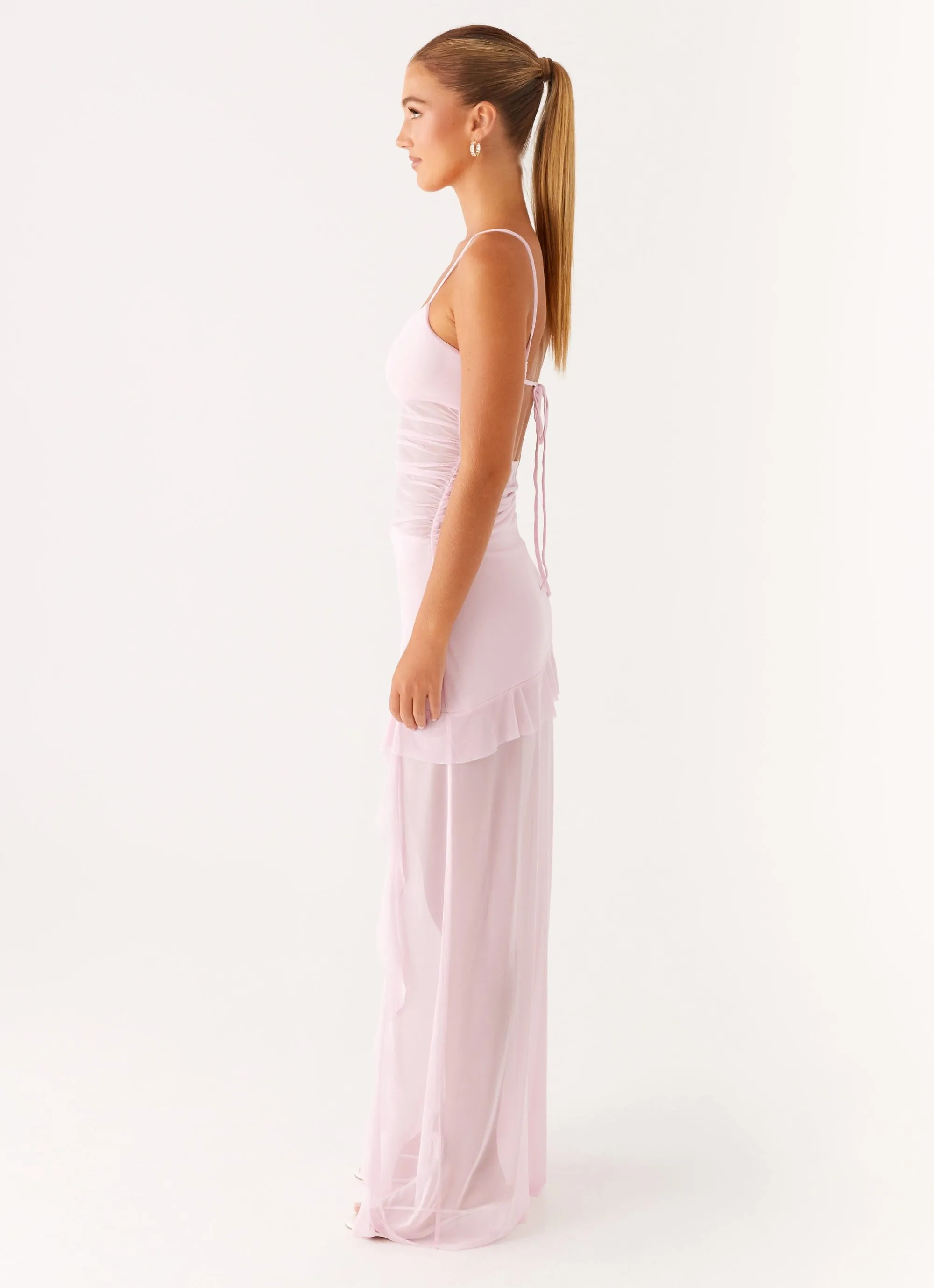 Jenni Ruffle Maxi Dress - Pink sold by Peppermayo product image thumbnail 3