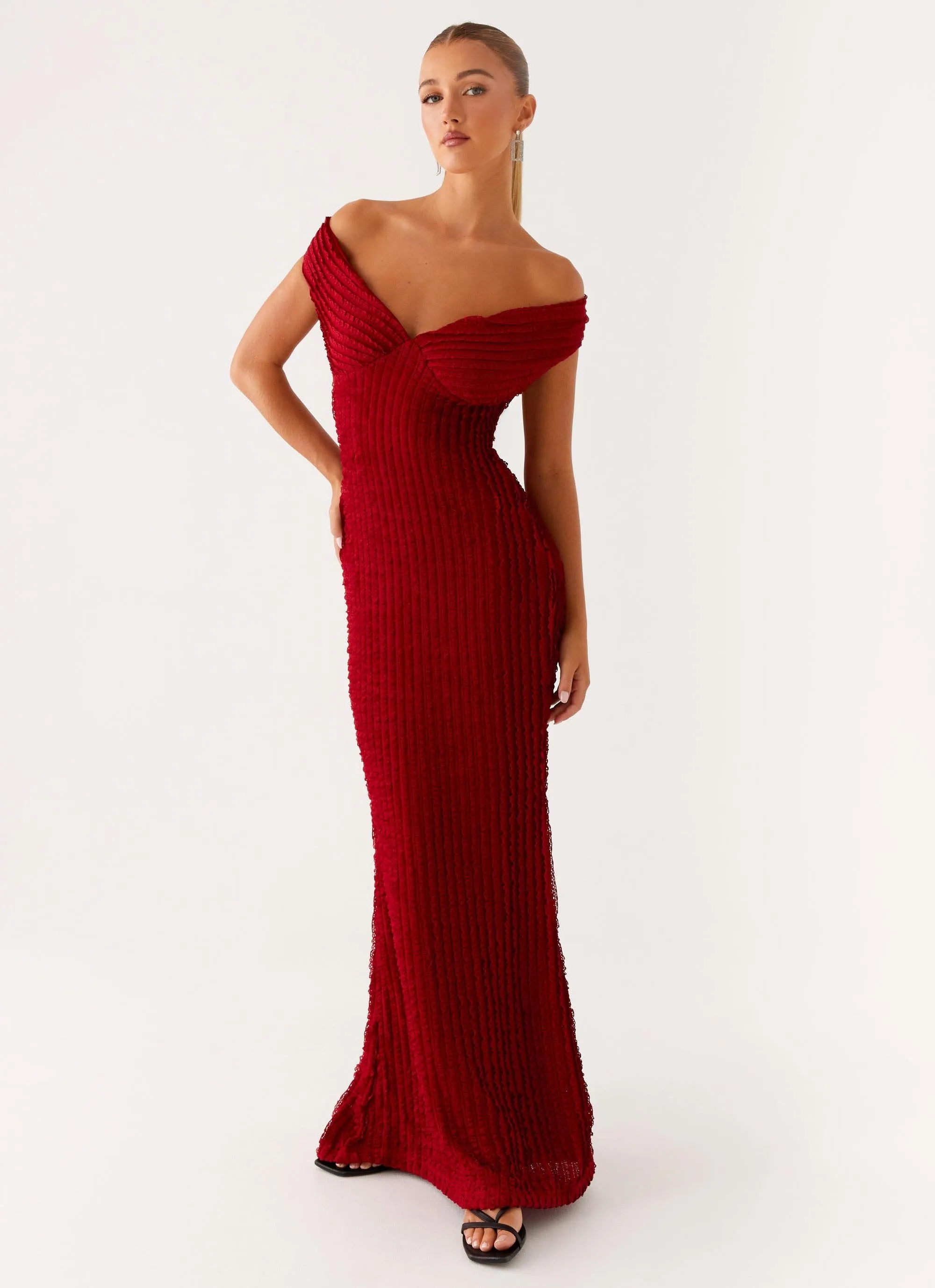 Chantelle Maxi Dress - Red sold by Peppermayo
