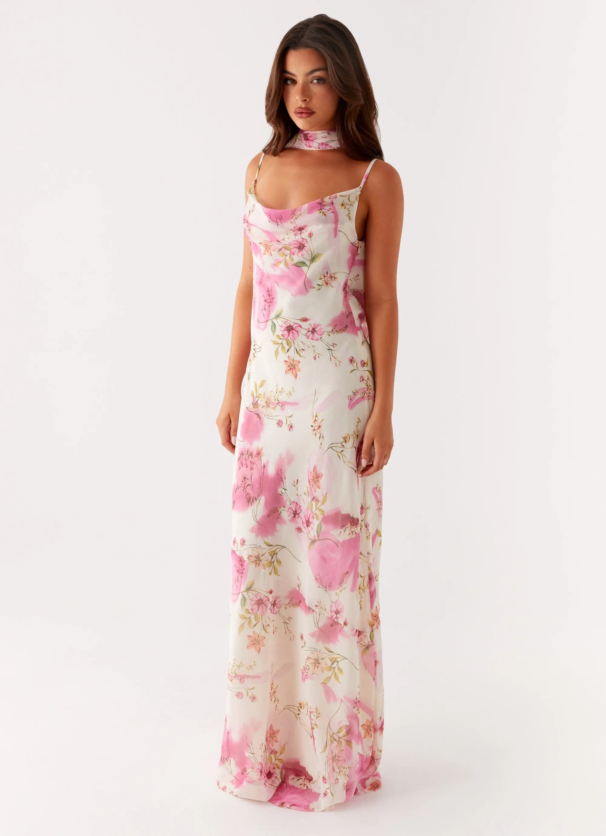 Spencer Maxi Dress - Ivory Floral Print sold by Peppermayo