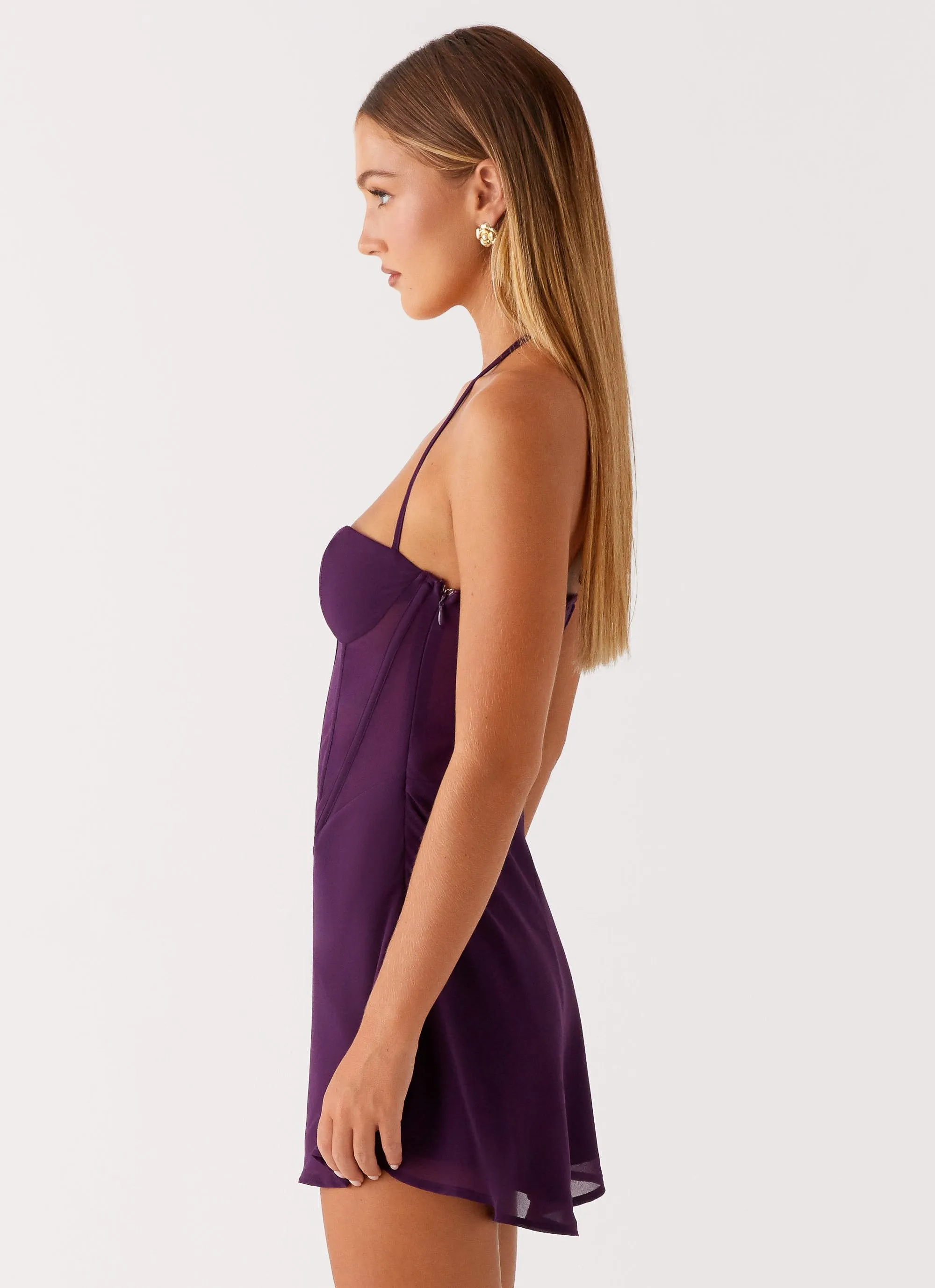 Gabrietta Mini Dress - Plum sold by Peppermayo product image thumbnail 3