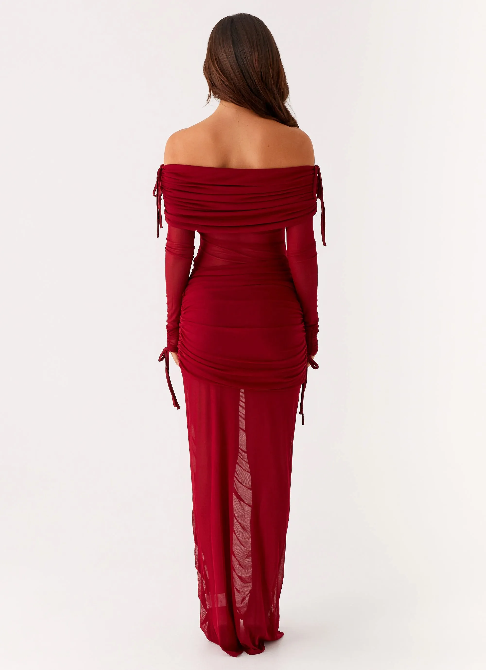 Teala Mesh Maxi Dress - Red sold by Peppermayo product image thumbnail 4