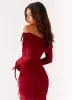 Teala Mesh Maxi Dress - Red sold by Peppermayo