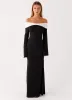 Hits Different Long Sleeve Maxi Dress - Black sold by Peppermayo