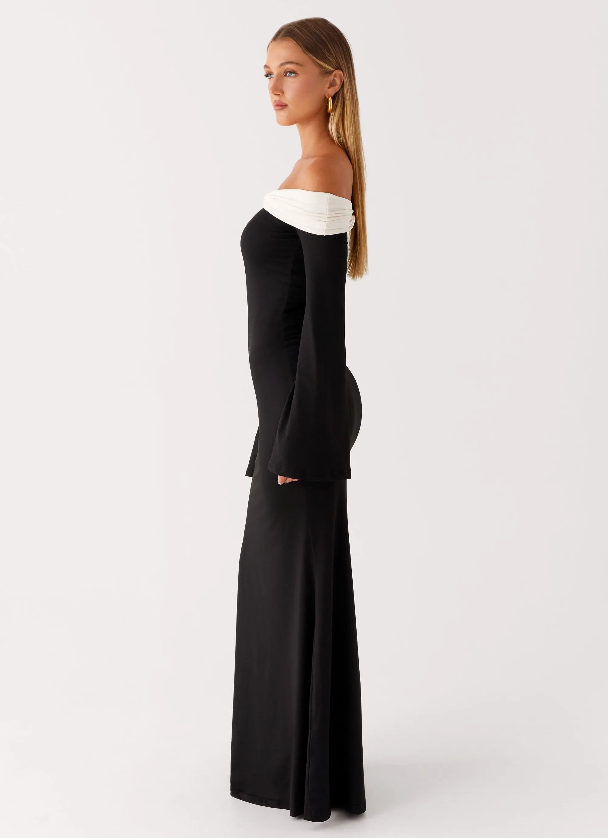 Hits Different Long Sleeve Maxi Dress - Black sold by Peppermayo product image thumbnail 3