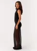 Fondly Mesh Maxi Dress - Black sold by Peppermayo