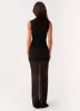 Fondly Mesh Maxi Dress - Black sold by Peppermayo