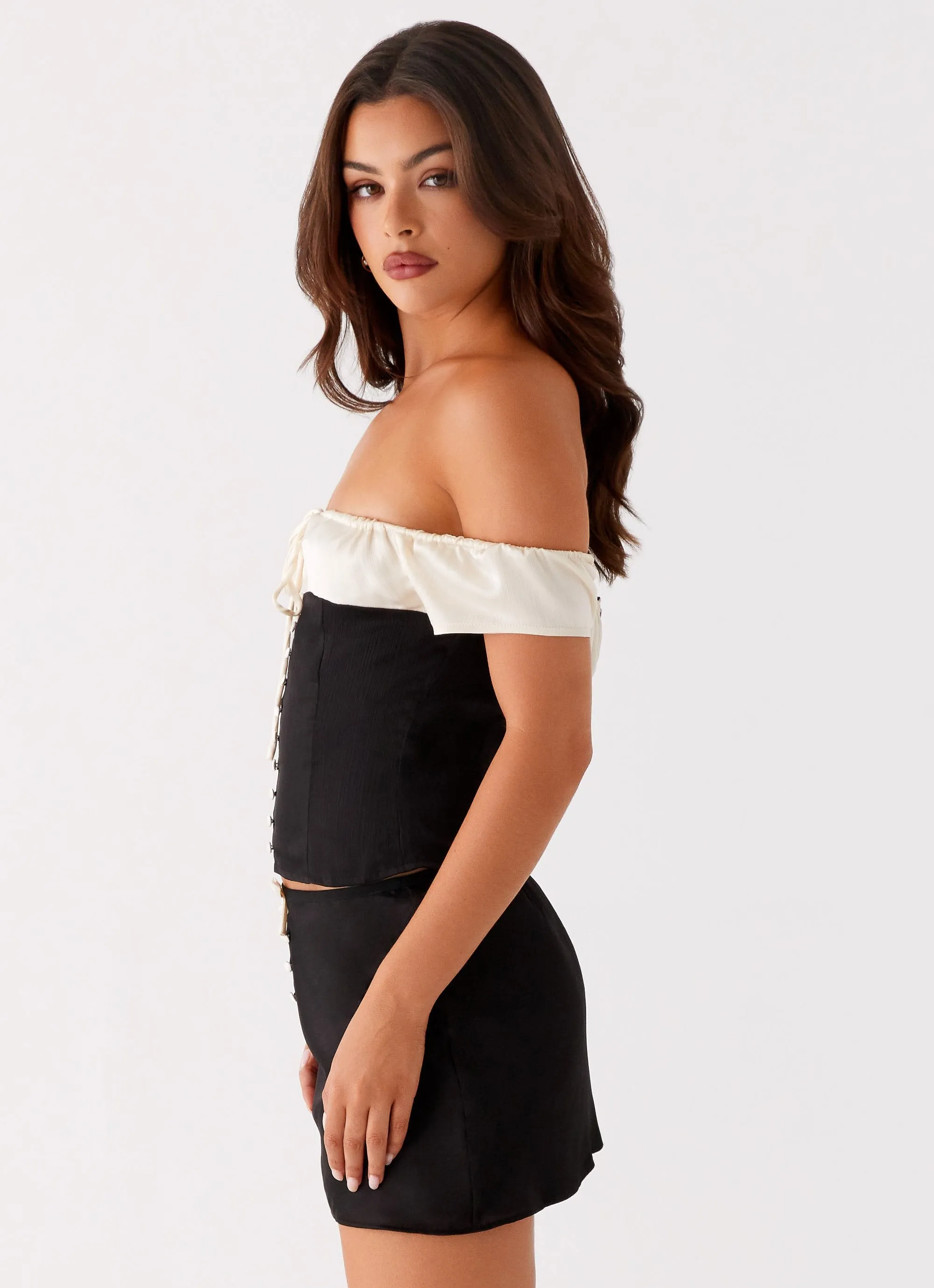 Justice Off Shoulder Top - Black sold by Peppermayo product image thumbnail 3