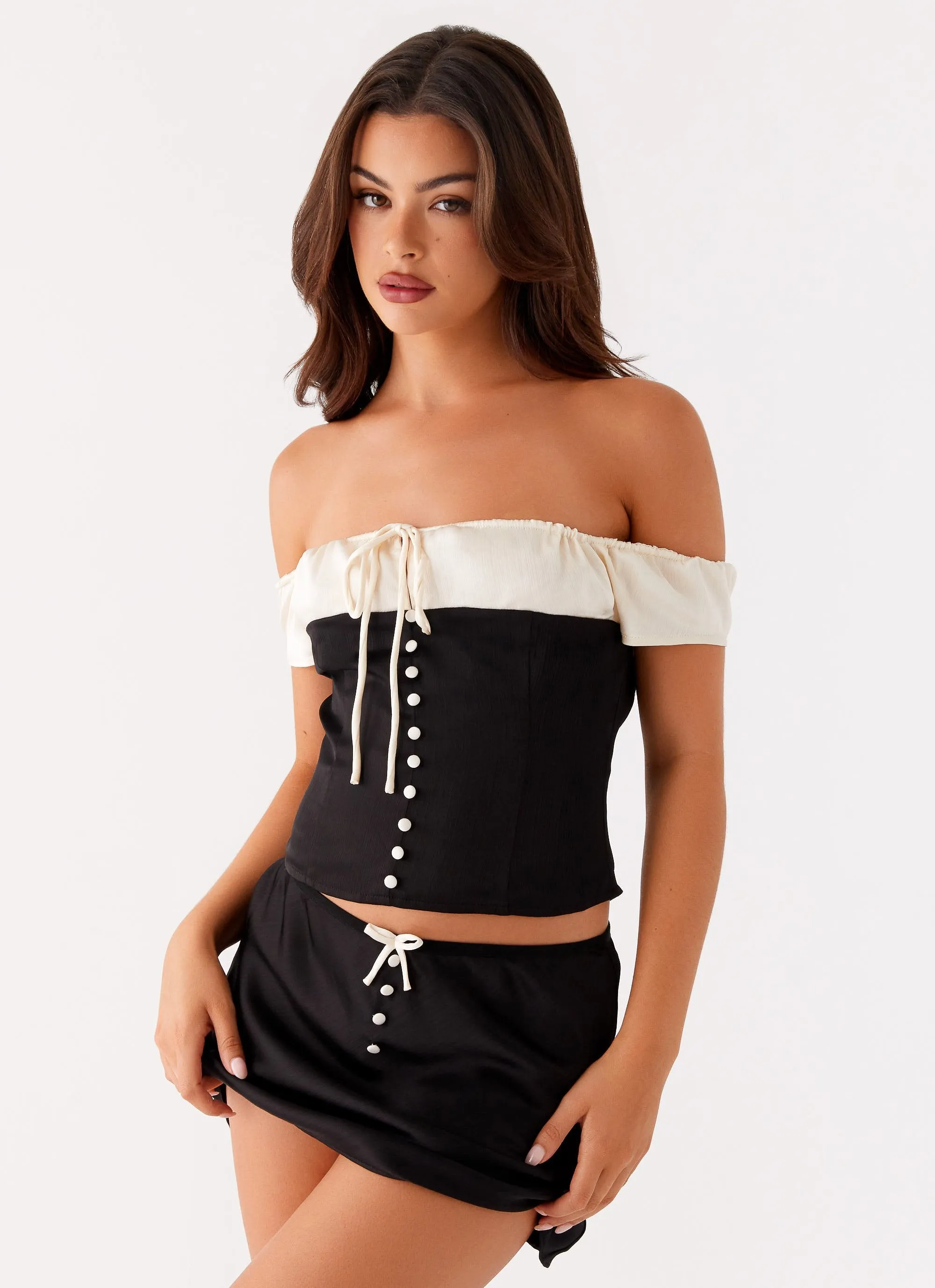 Justice Off Shoulder Top - Black sold by Peppermayo product image thumbnail 5