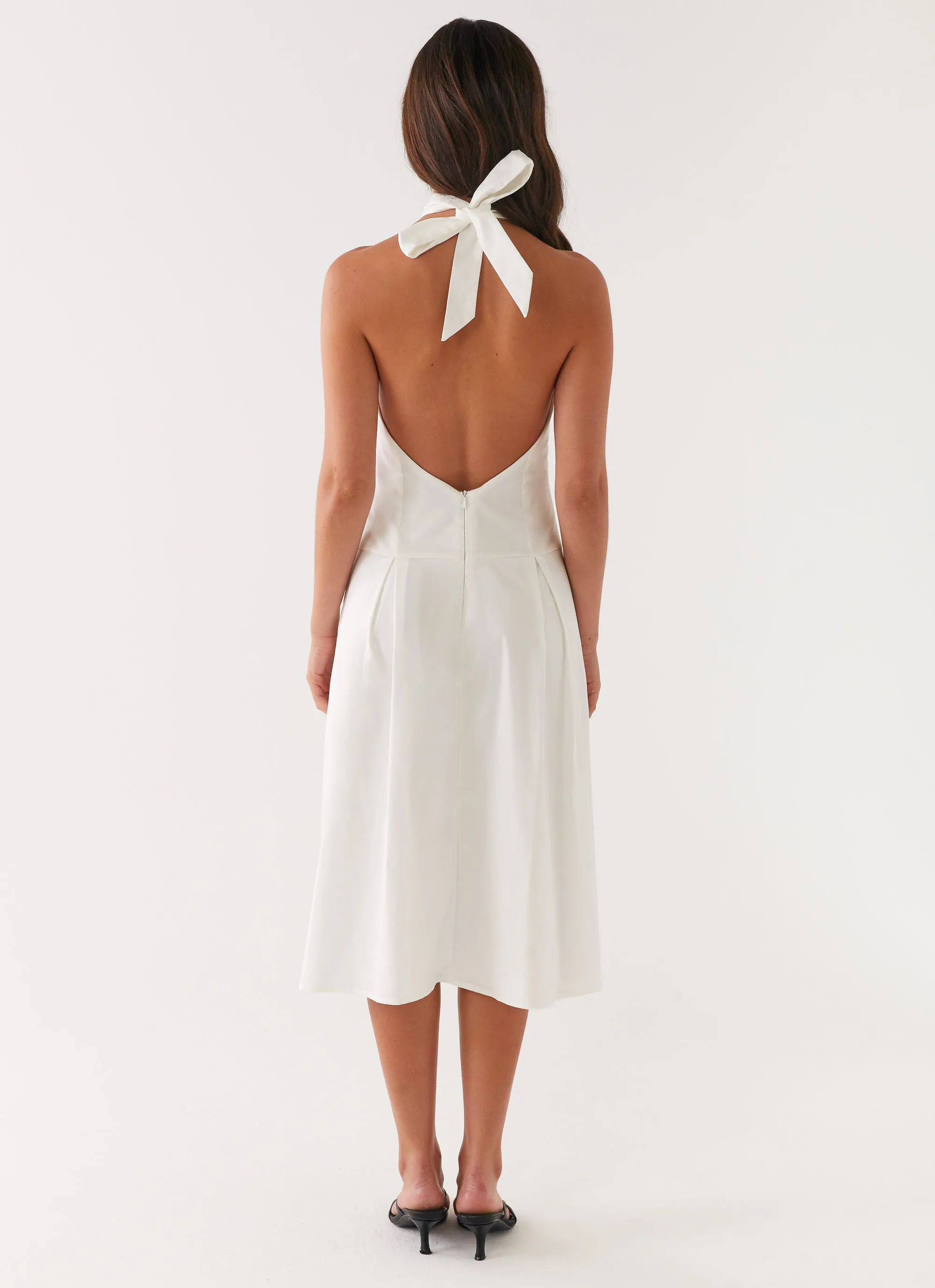 Calla Halter Midi Dress - White sold by Peppermayo product image thumbnail 5