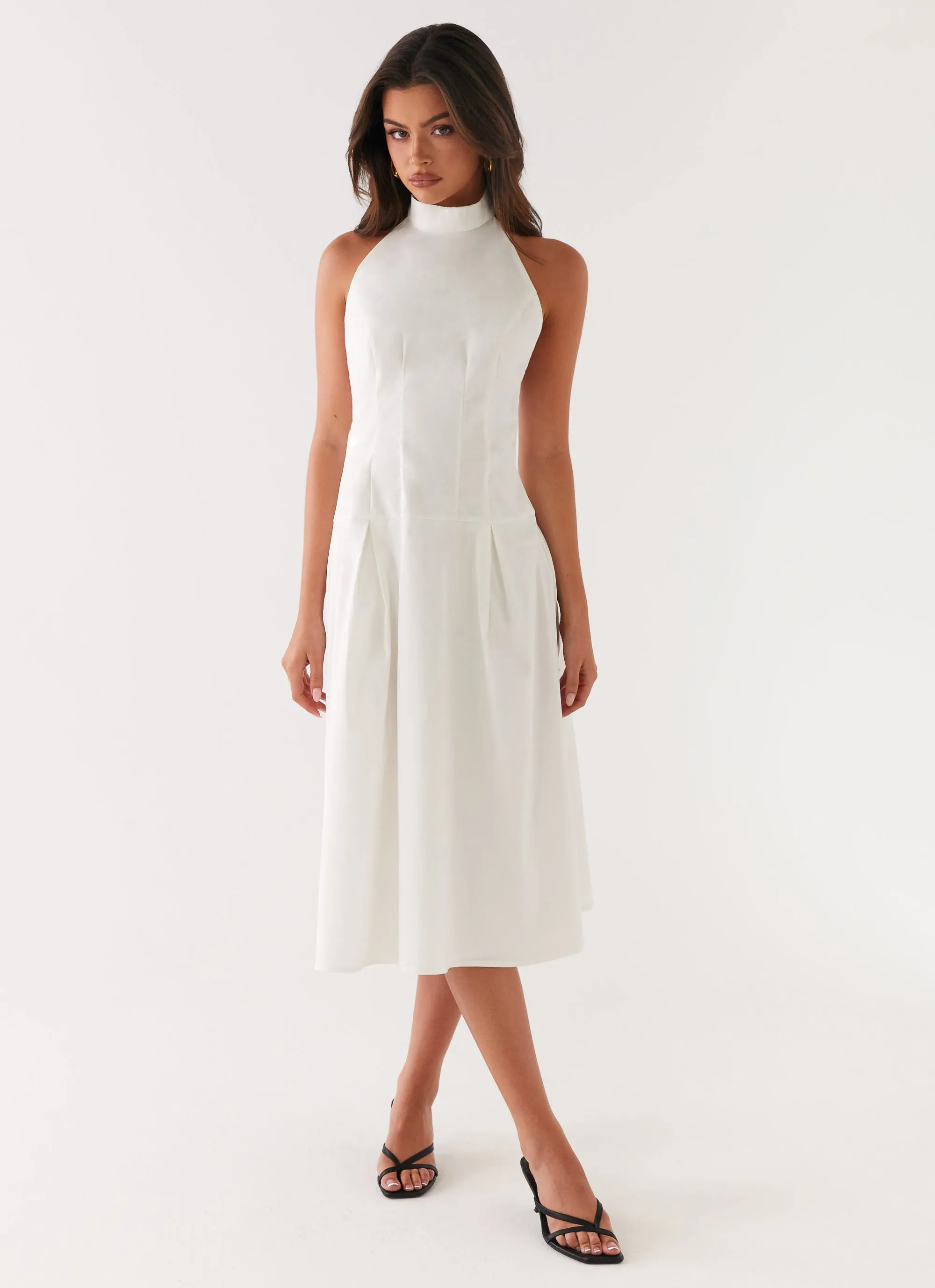 Calla Halter Midi Dress - White sold by Peppermayo product image thumbnail 4