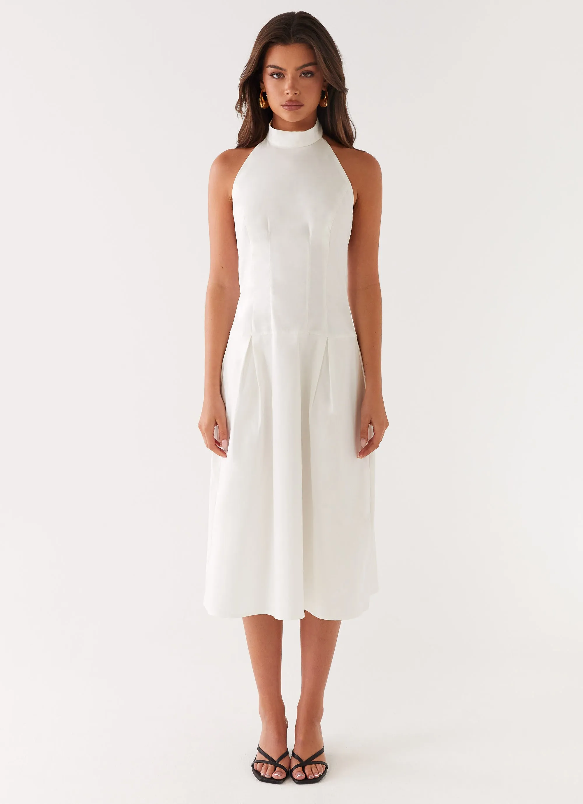 Calla Halter Midi Dress - White sold by Peppermayo product image thumbnail 2