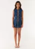 Maysa Low Rise Mini Skirt - Dark Blue sold by Peppermayo