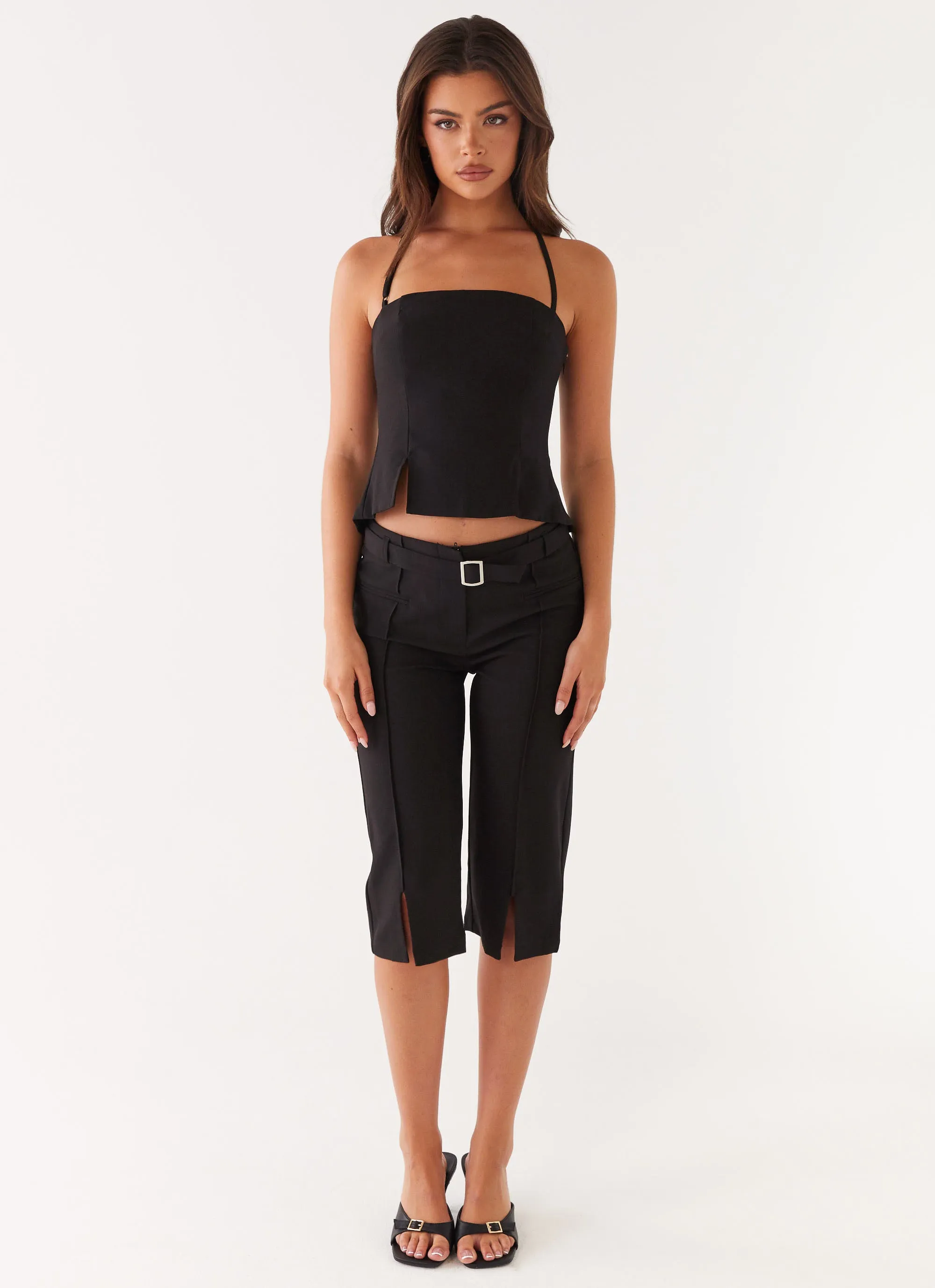 Banks Capri Pants - Black sold by Peppermayo