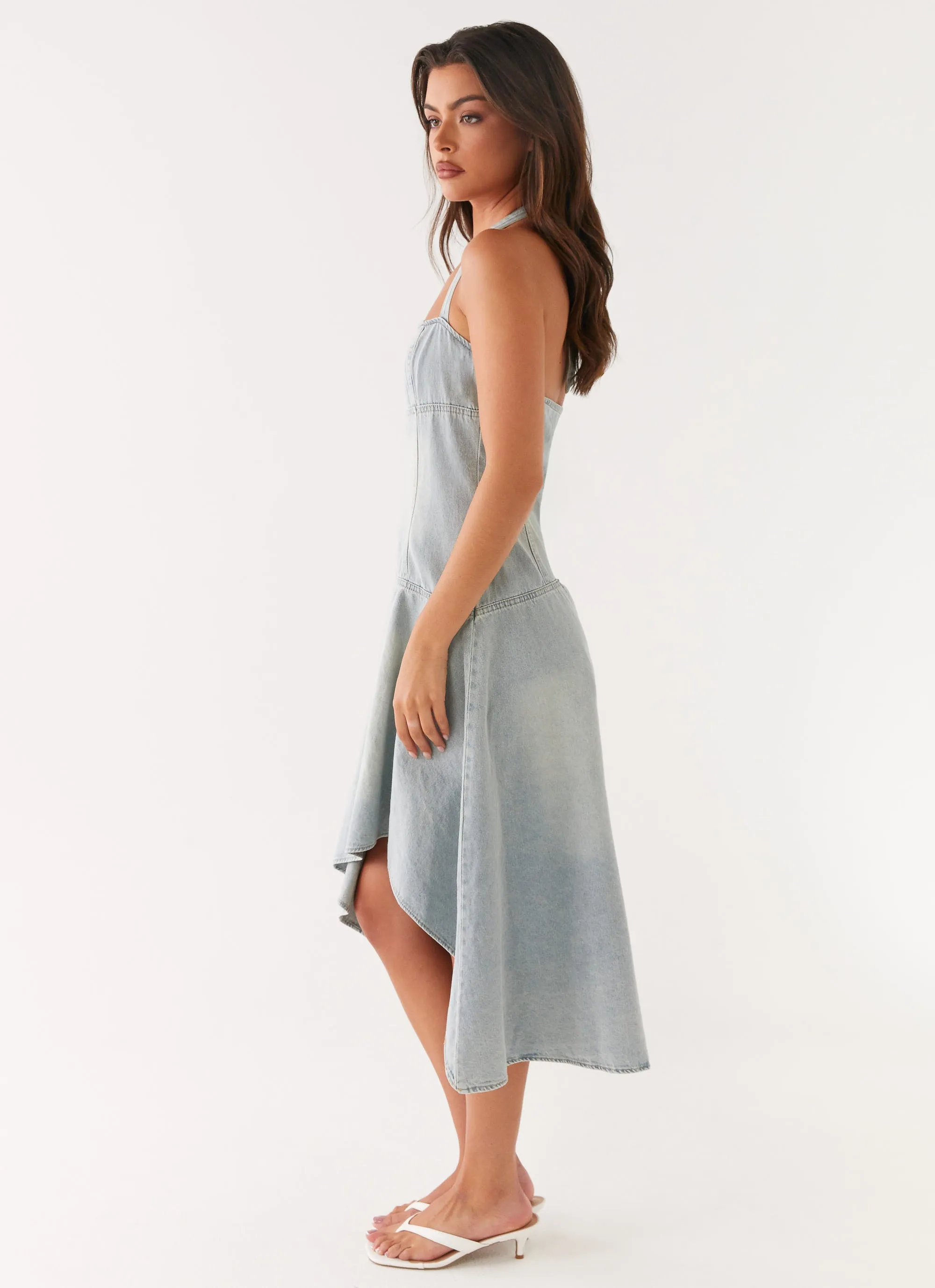 Tanisha Denim Midi Dress - Washed Blue sold by Peppermayo product image thumbnail 5