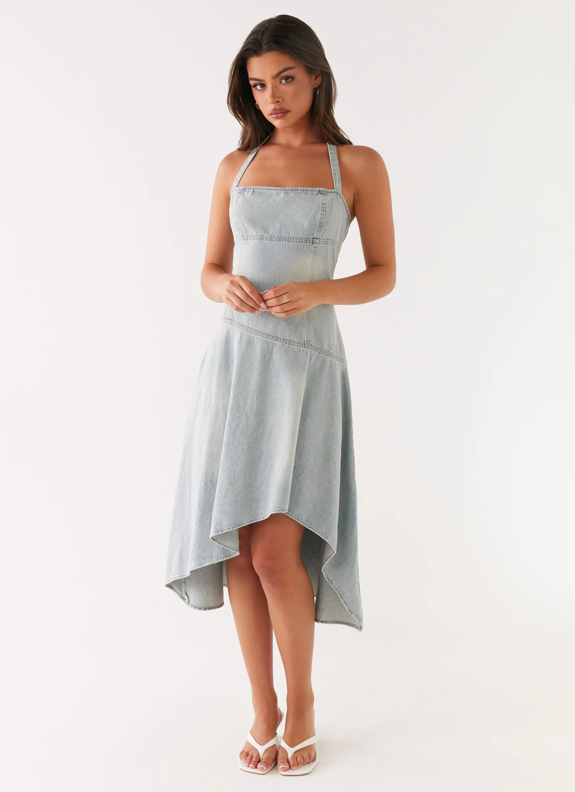 Tanisha Denim Midi Dress - Washed Blue sold by Peppermayo product image thumbnail 2