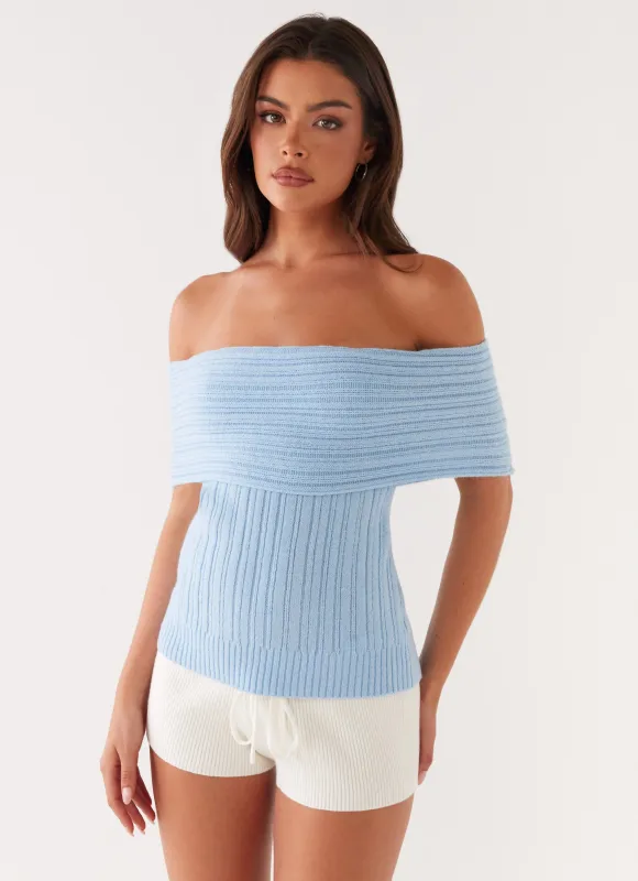 Rosen Knit Top - Blue sold by Peppermayo