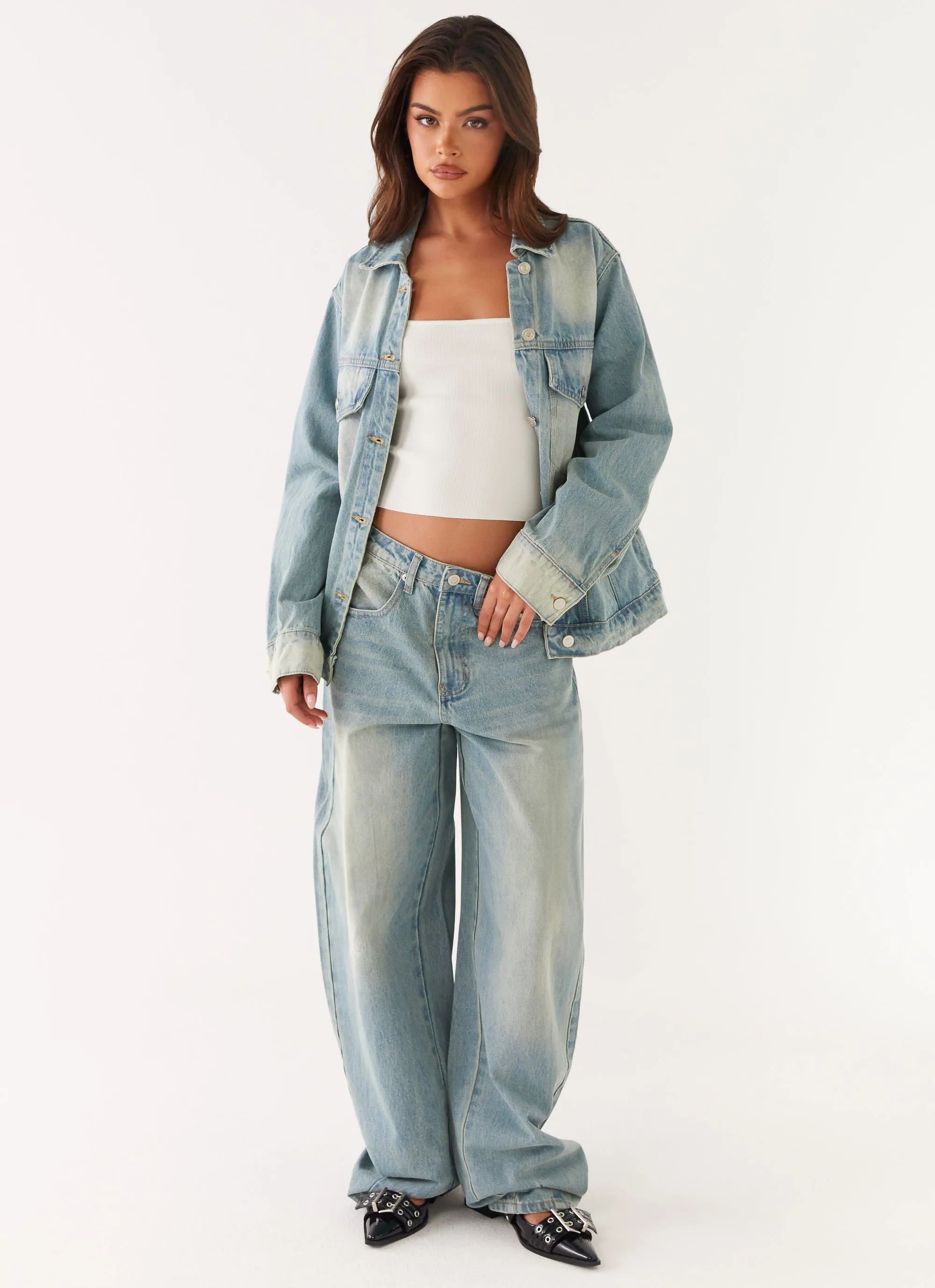 Maxwell Denim Jacket - Washed Blue sold by Peppermayo product image thumbnail 5