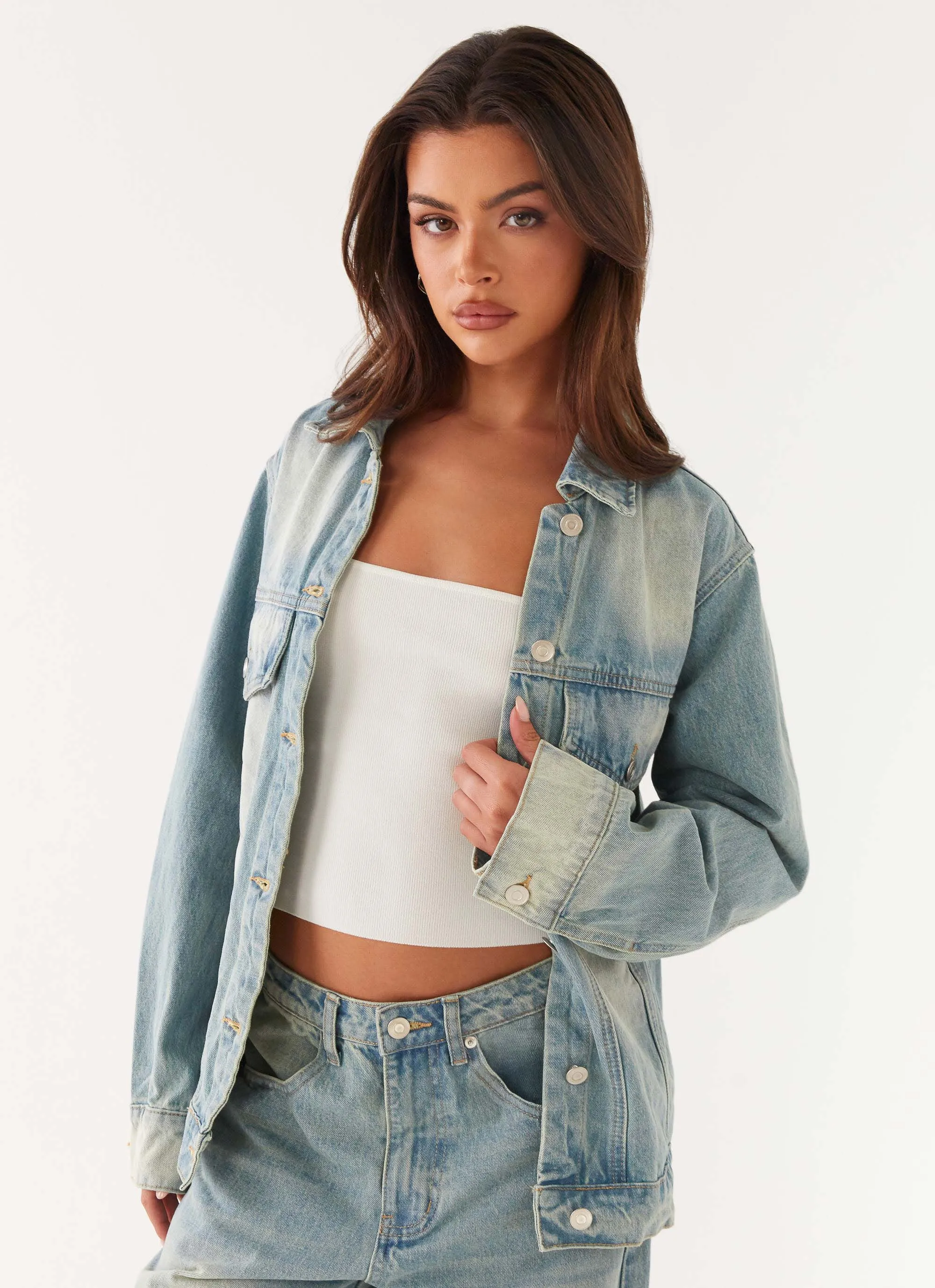 Maxwell Denim Jacket - Washed Blue sold by Peppermayo product image thumbnail 4