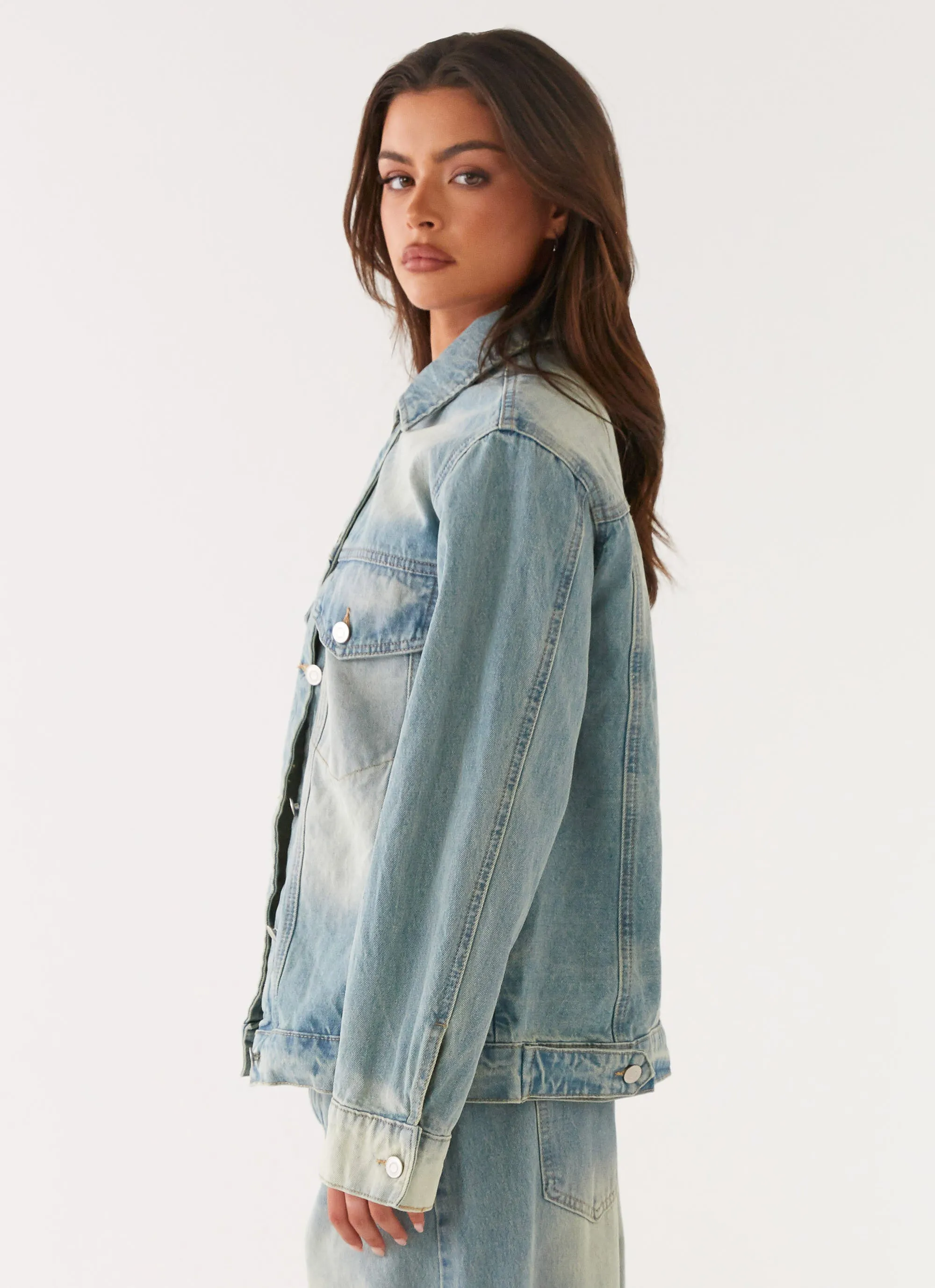 Maxwell Denim Jacket - Washed Blue sold by Peppermayo product image thumbnail 2