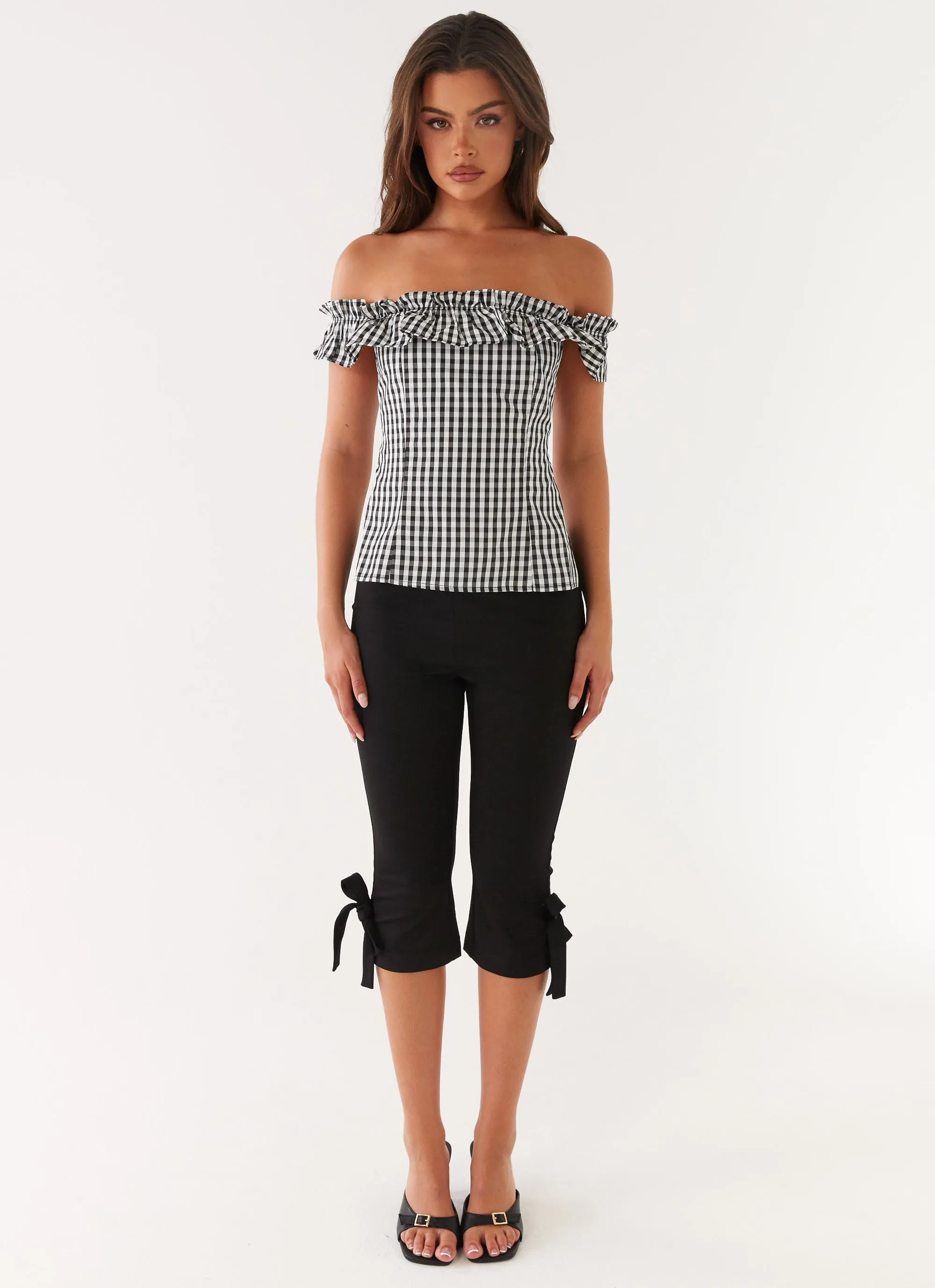 Gwyneth Top - Black Gingham sold by Peppermayo product image thumbnail 2