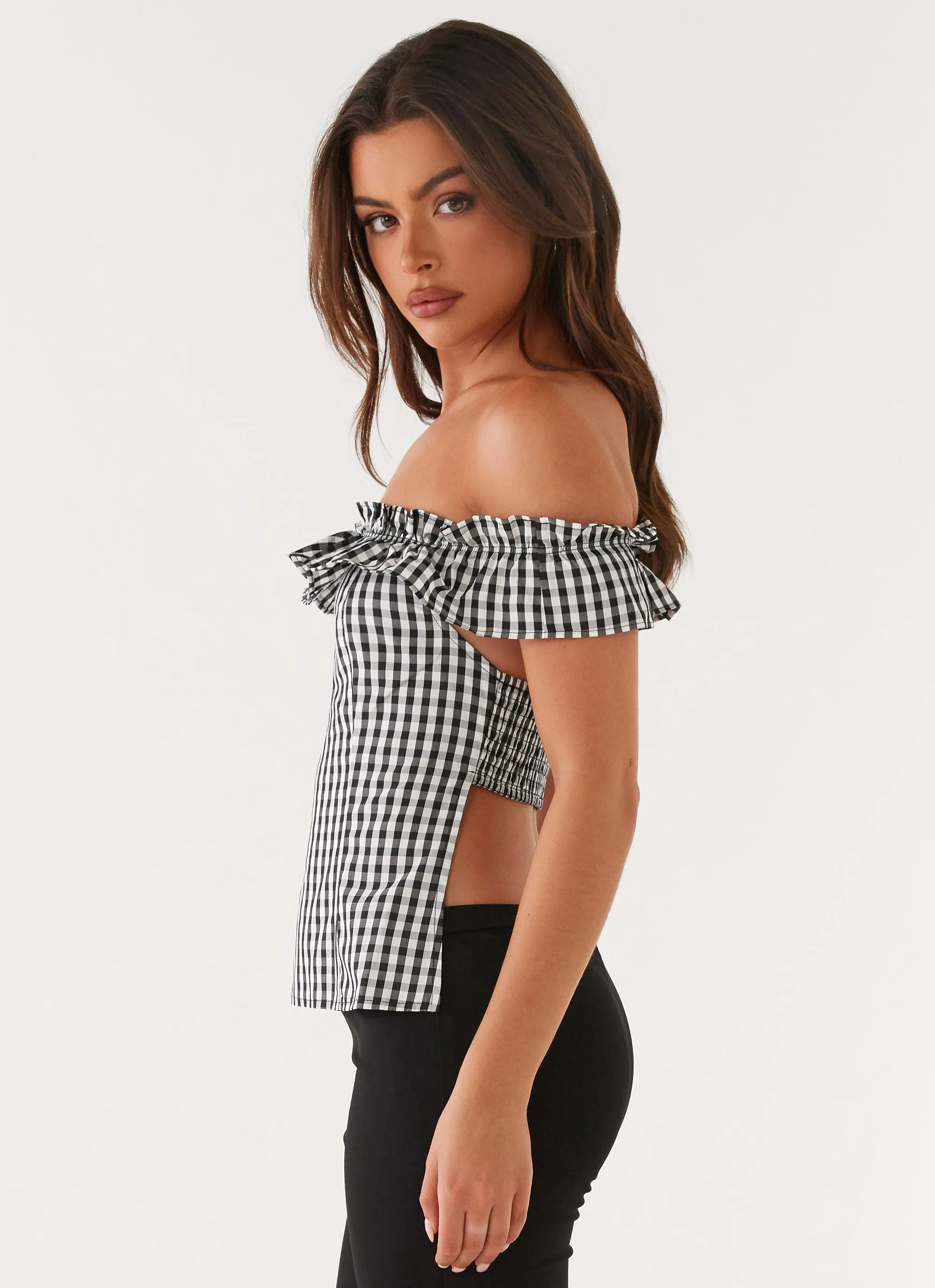 Gwyneth Top - Black Gingham sold by Peppermayo product image thumbnail 3