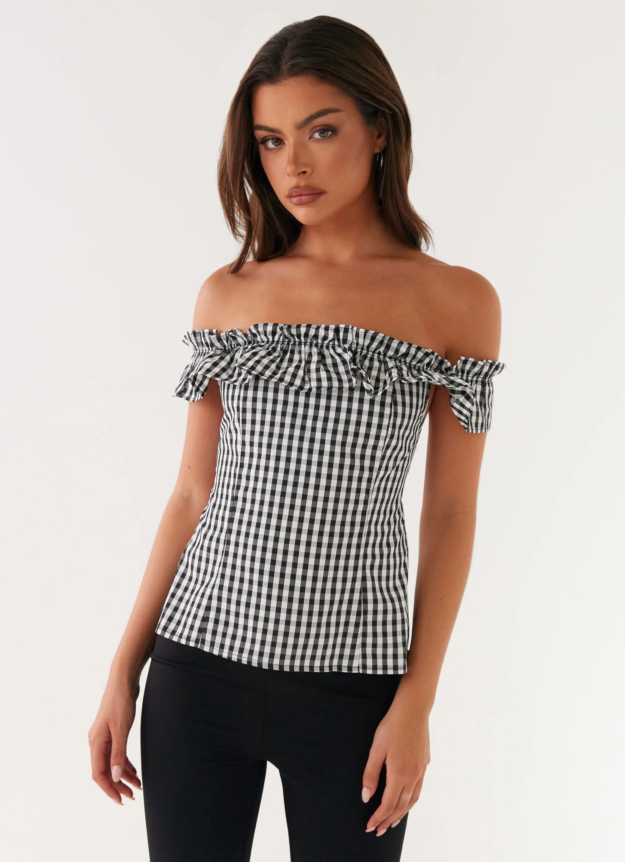 Gwyneth Top - Black Gingham sold by Peppermayo product image thumbnail 5