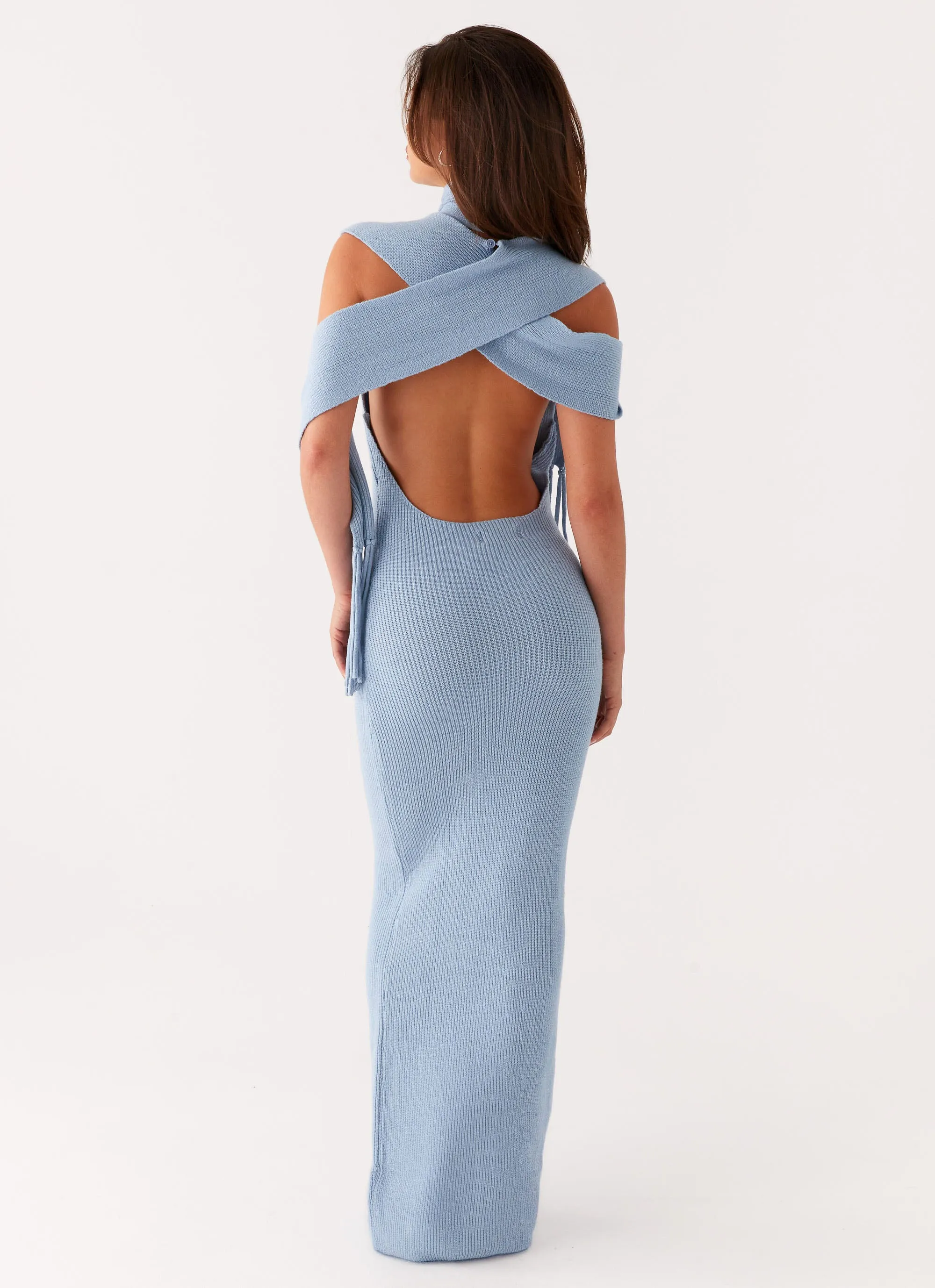 Raine Knit Maxi Dress - Blue sold by Peppermayo product image thumbnail 3
