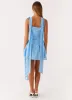 Carina Mini Dress - Blue sold by Peppermayo
