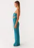 Sun Kissed Crochet Maxi Dress - Blue sold by Peppermayo
