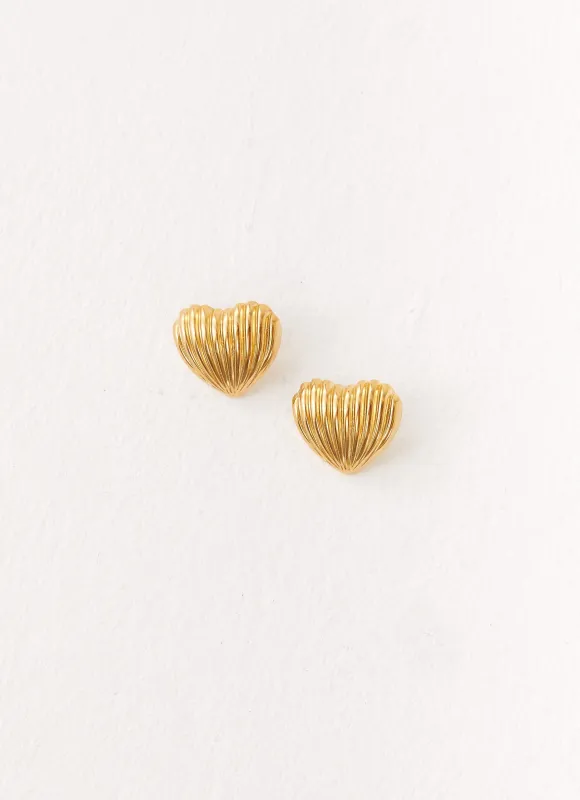 Rahni Earrings - Gold sold by Peppermayo