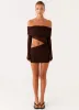 Emery Mini Dress - Chocolate sold by Peppermayo