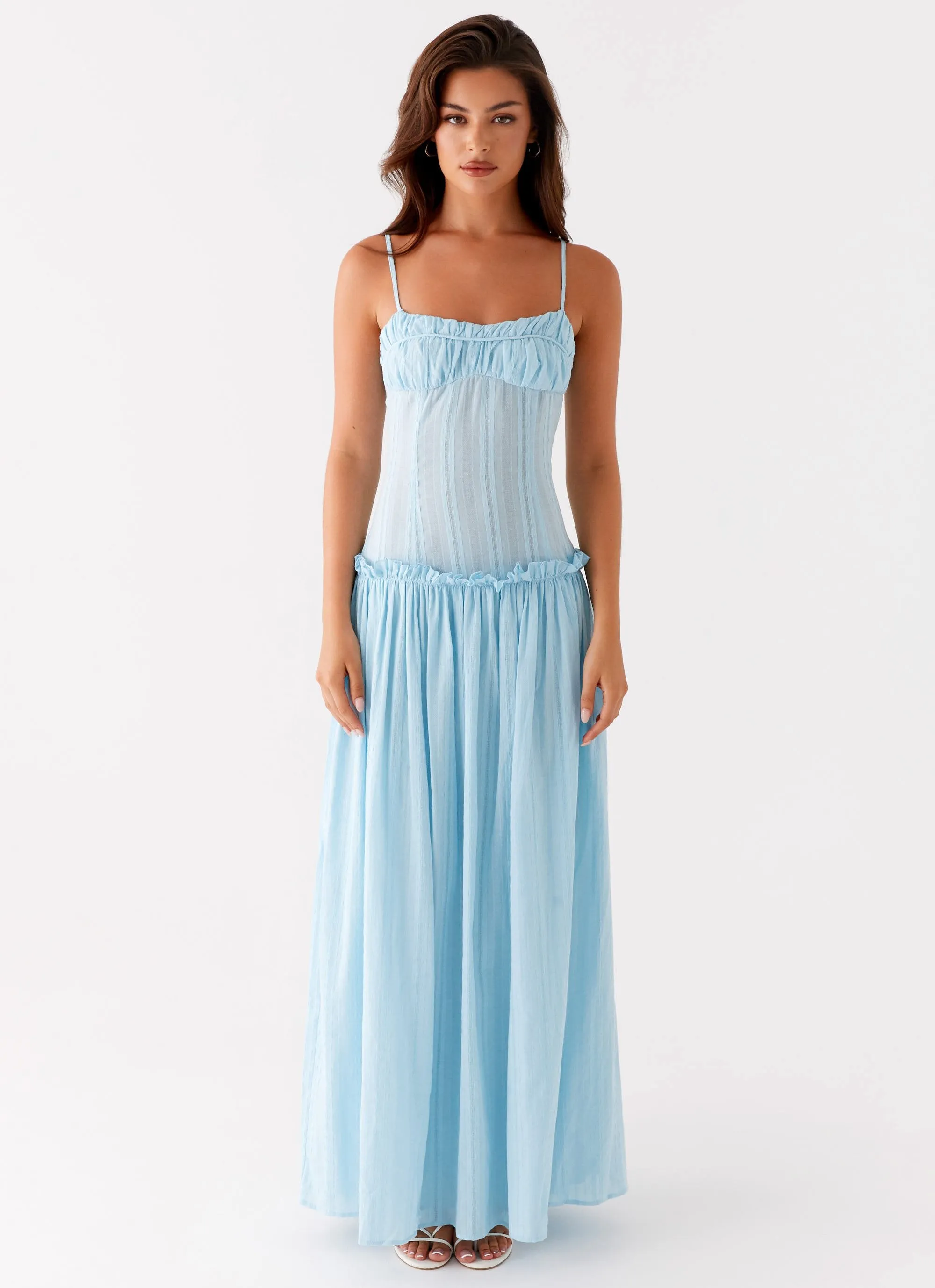 Jacinda Drop Waist Maxi Dress - Blue sold by Peppermayo product image thumbnail 2