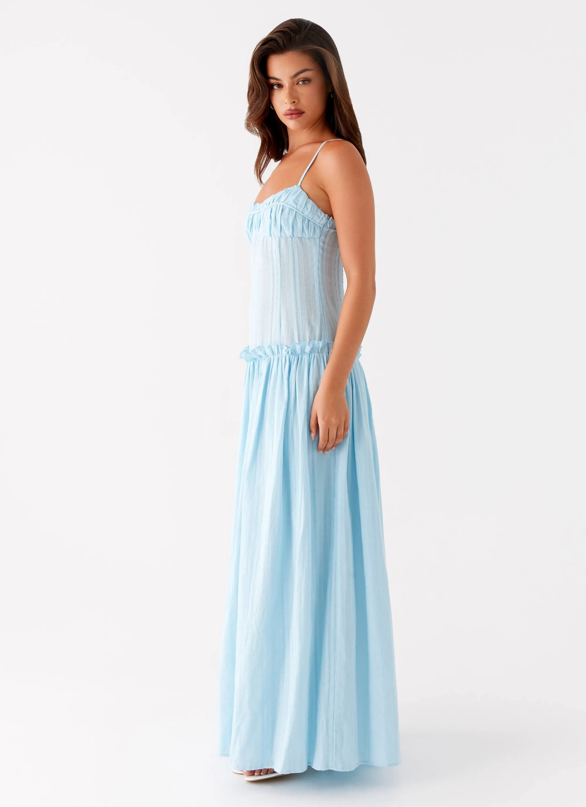 Jacinda Drop Waist Maxi Dress - Blue sold by Peppermayo product image thumbnail 3
