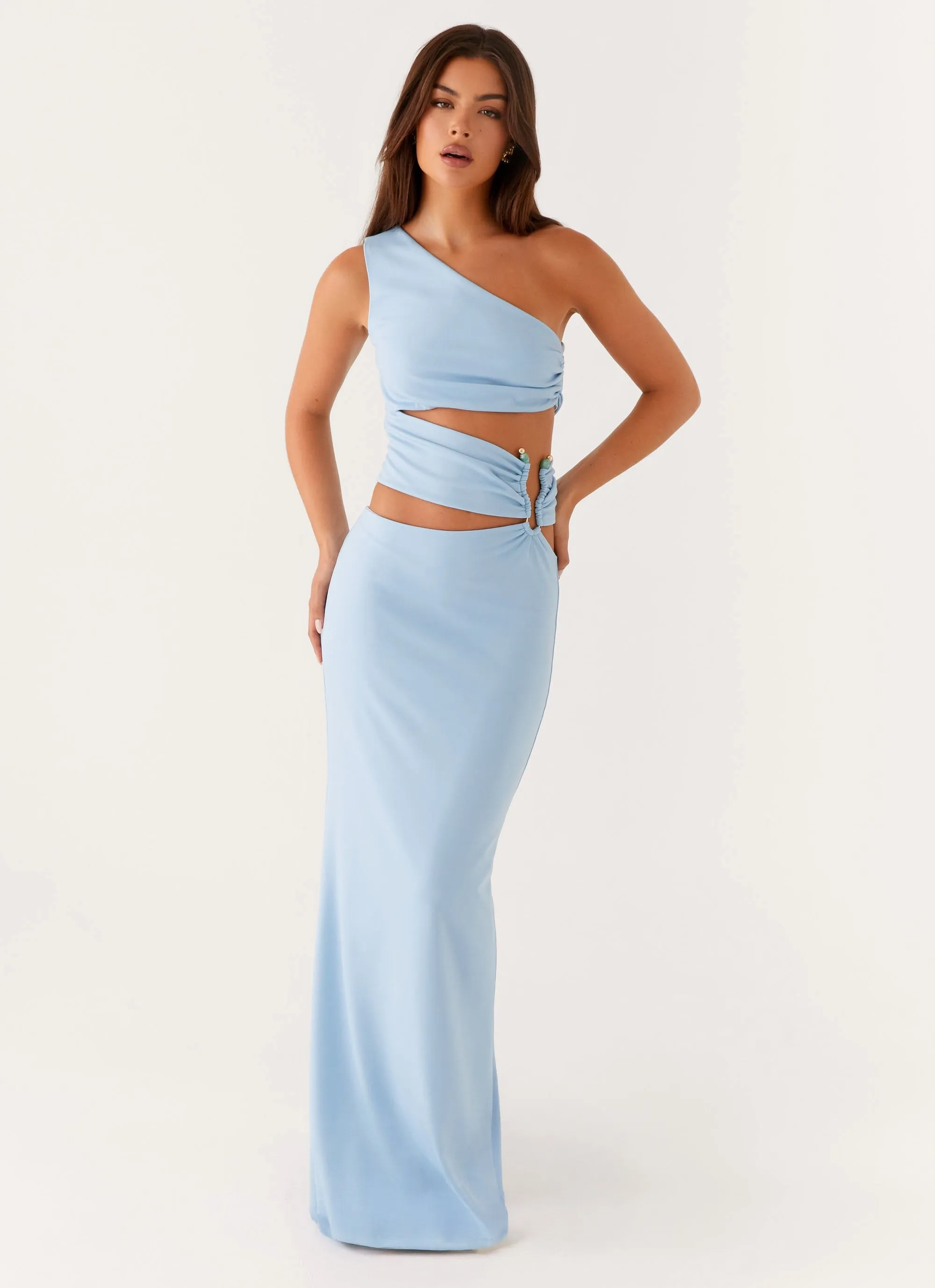 Laylani Cut Out Maxi Dress - Blue sold by Peppermayo product image thumbnail 2