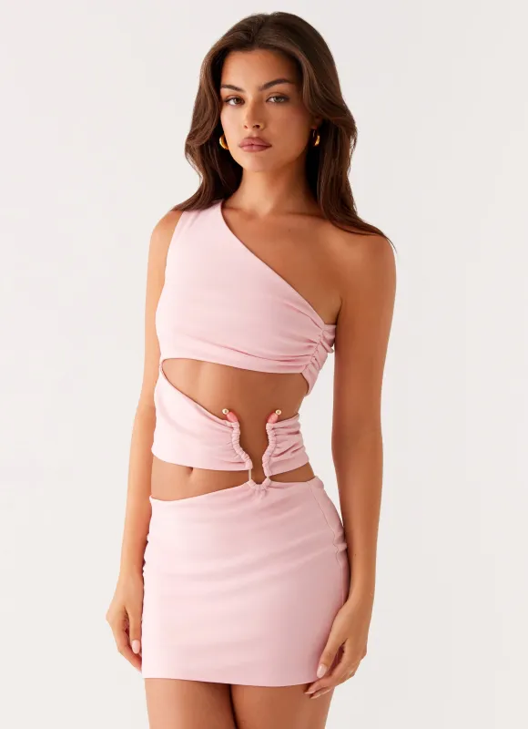 Malli Cut Out Mini Dress - Pink sold by Peppermayo