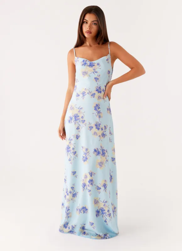 Liana Cowl Maxi Dress - Print made by Peppermayo