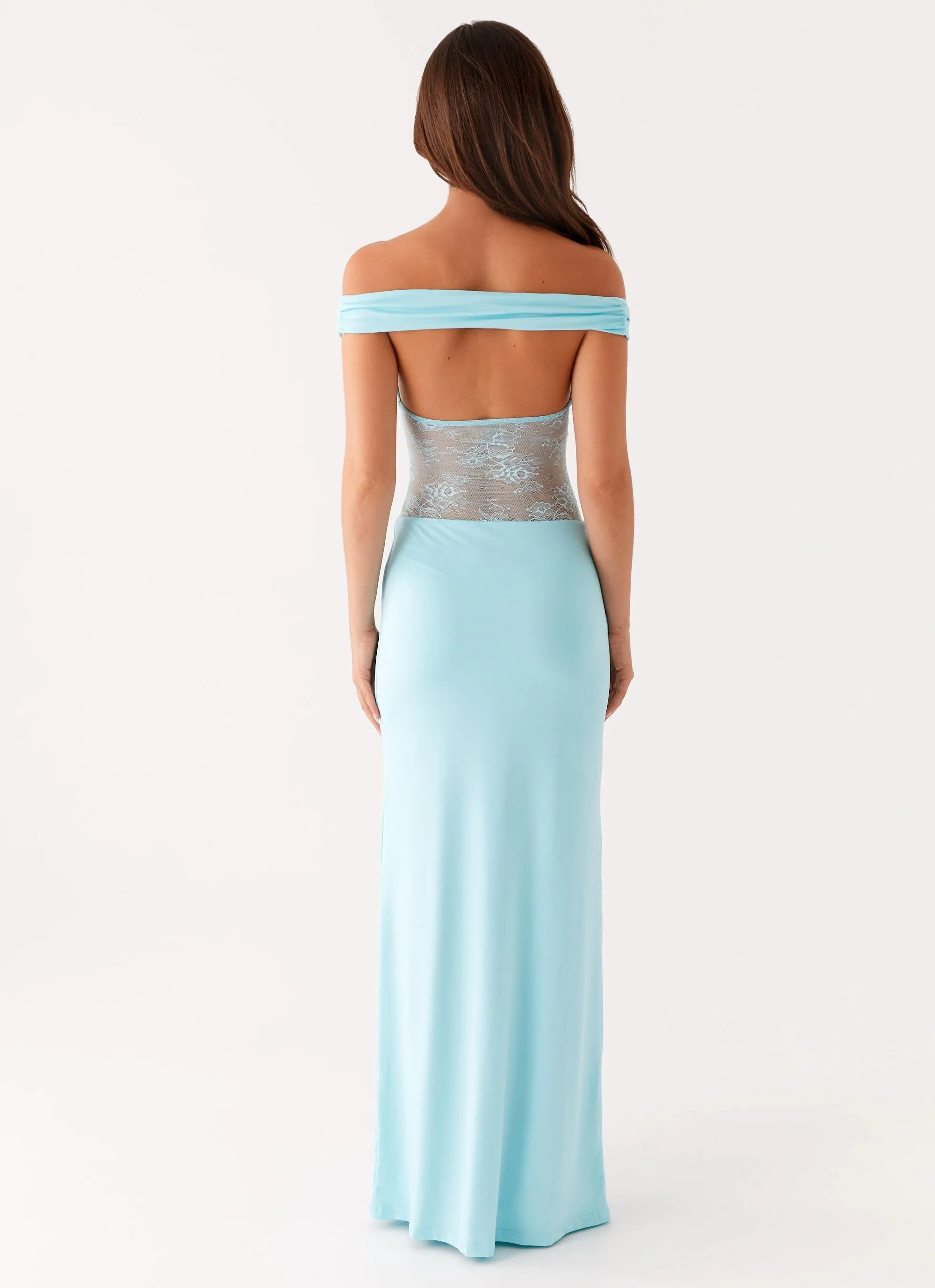 Infatuation Lace Maxi Dress - Turquoise sold by Peppermayo product image thumbnail 3