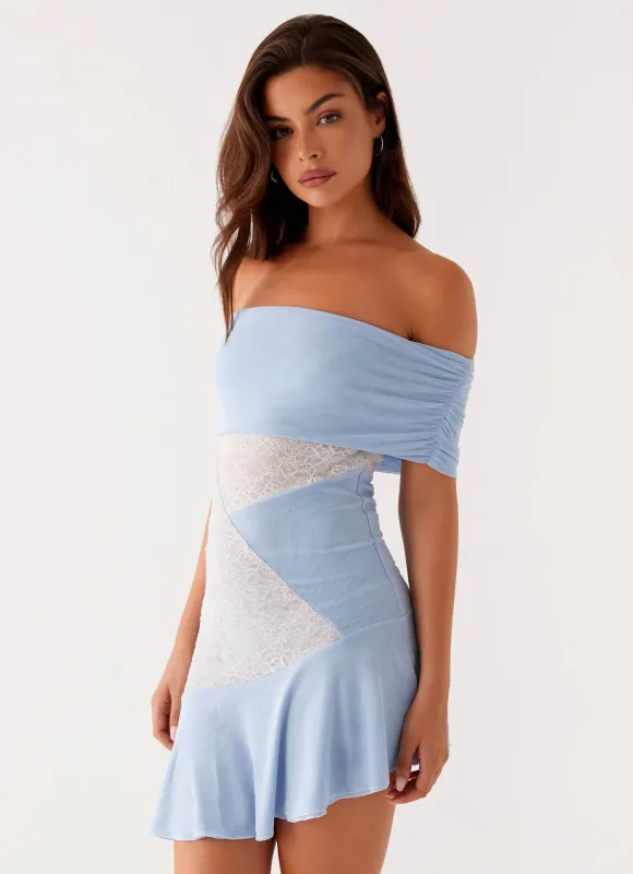 Ocean Road Mini Dress - Blue made by Peppermayo